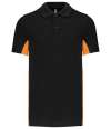 KB232 Flag Polo Shirt Black / Orange colour image